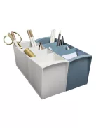 EXACOMPTA Asztali rendező, multifunkciós, 4 rekeszes, 8x23x11 cm, EXACOMPTA "Autentik", fehér