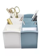 EXACOMPTA Asztali rendező, multifunkciós, 4 rekeszes, 8x23x11 cm, EXACOMPTA "Autentik", fehér