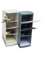 EXACOMPTA Asztali rendező, multifunkciós, 4 rekeszes, 8x23x11 cm, EXACOMPTA "Autentik", fehér