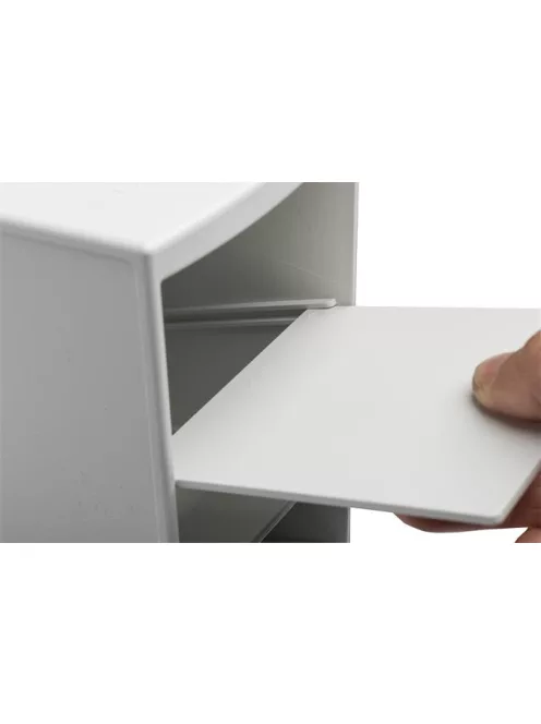 EXACOMPTA Asztali rendező, multifunkciós, 4 rekeszes, 8x23x11 cm, EXACOMPTA "Autentik", fehér