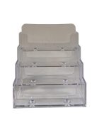 EXACOMPTA Névjegykártya tartó, asztali, 4 rekesz, EXACOMPTA "Office", áttetsző