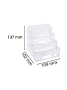 EXACOMPTA Névjegykártya tartó, asztali, 4 rekesz, EXACOMPTA "Office", áttetsző