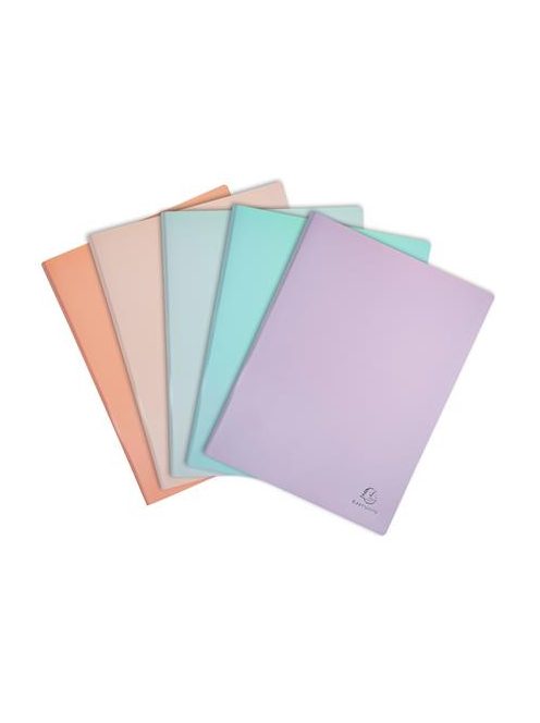 EXACOMPTA Bemutatómappa, 30 zsebes, A4, EXACOMPTA "Aquarel", vegyes pasztell színek