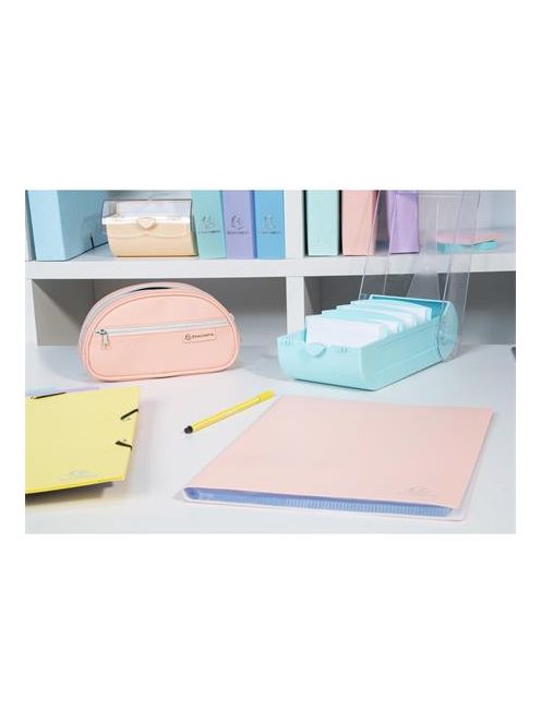 EXACOMPTA Bemutatómappa, 30 zsebes, A4, EXACOMPTA "Aquarel", vegyes pasztell színek