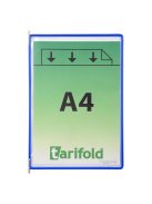 Bemutatótábla A4, kék, álló, felül nyitott, 10 db - 10 db