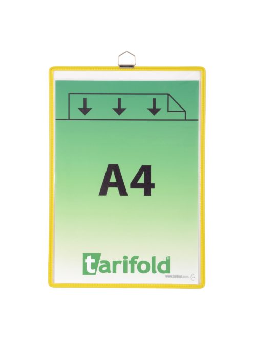 Függő bemutatótábla A4, álló, sárga, felül nyitott, 5 db - 5 db