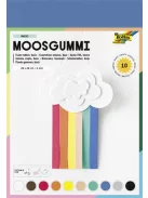 FOLIA Moosgumi, 20x29 cm, 10 lap, FOLIA "Basic", 10 különböző szín