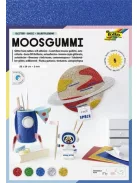 FOLIA Moosgumi, öntapadó, csillámos, 20x29 cm, 5 lap, FOLIA "Basic", 5 különböző szín