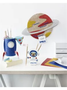   FOLIA Moosgumi, öntapadó, csillámos, 20x29 cm, 5 lap, FOLIA "Basic", 5 különböző szín