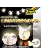 FOLIA Origami papír, lámpáshoz, 30x30 cm, 80 g, 12 lap, FOLIA, fehér