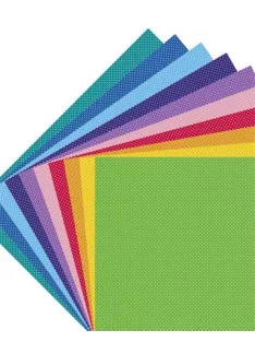   FOLIA Dekorkarton, 2 oldalas, 50x70 cm, 300 g, 10 lap, FOLIA "Dots Small", pöttyös, 10 különböző szín