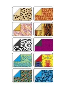   FOLIA Origami papír, 15x15 cm, 80 g, 50 lap, FOLIA "Wildlife", 10 különböző minta