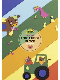   FOLIA Dekorkarton, 2 oldalas, A3, 300 g, 10 lap, FOLIA, „Basic”, vegyes színek