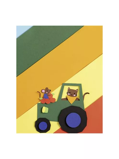 FOLIA Dekorkarton, 2 oldalas, A3, 300 g, 10 lap, FOLIA, „Basic”, vegyes színek