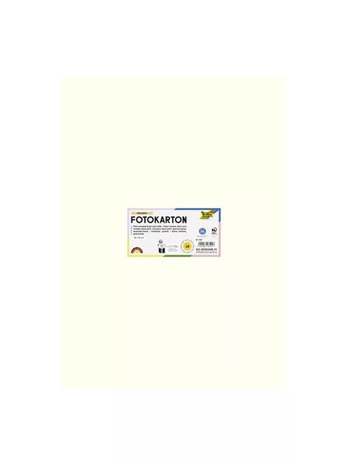 FOLIA Dekorkarton, 2 oldalas, 50x70 cm, 300 g, 10 lap, FOLIA, gyöngyfehér