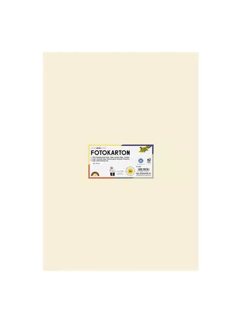 FOLIA Dekorkarton, 2 oldalas, 50x70 cm, 300 g, 10 lap, FOLIA, bézs