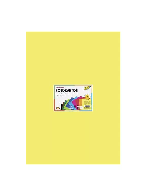 FOLIA Dekorkarton, 2 oldalas, 50x70 cm, 300 g, 10 lap, FOLIA, vegyes színek