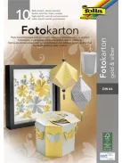 FOLIA Dekorkarton tömb, A4, 300 g, 10 lap, FOLIA, arany-ezüst