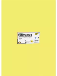   FOLIA Dekorkarton, 2 oldalas, 50x70 cm, 300 g, 10 lap, FOLIA, citromsárga