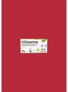 FOLIA Dekorkarton, 2 oldalas, 50x70 cm, 300 g, 10 lap, FOLIA, tűzpiros