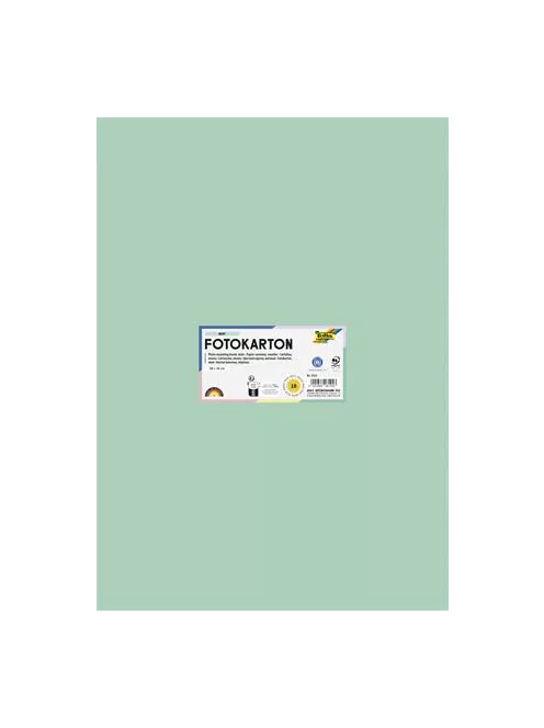FOLIA Dekorkarton, 2 oldalas, 50x70 cm, 300 g, 10 lap, FOLIA, menta