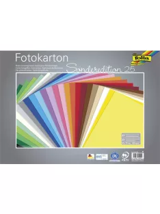   FOLIA Dekorkarton, 2 oldalas, 50x70 cm, 300 g, 25 lap, FOLIA, vegyes színek