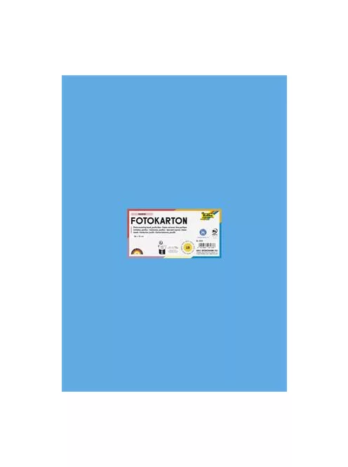 FOLIA Dekorkarton, 2 oldalas, 50x70 cm, 300 g, 10 lap, FOLIA, óceánkék