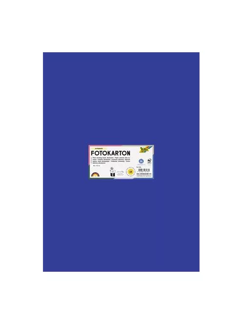 FOLIA Dekorkarton, 2 oldalas, 50x70 cm, 300 g, 10 lap, FOLIA, ultramarinkék