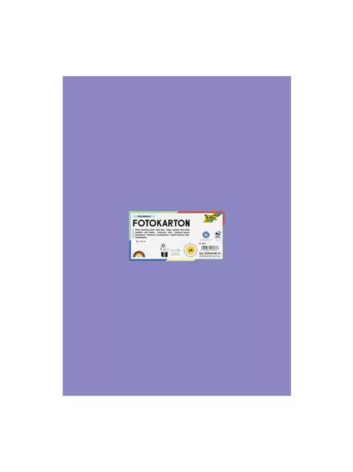 FOLIA Dekorkarton, 2 oldalas, 50x70 cm, 300 g, 10 lap, FOLIA, ibolyakék