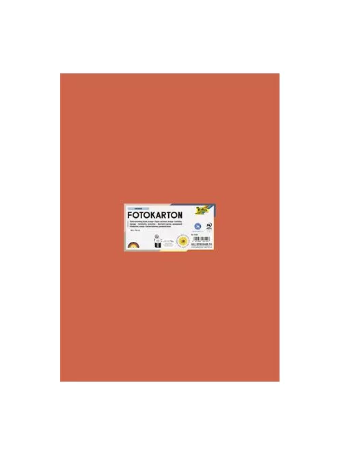 FOLIA Dekorkarton, 2 oldalas, 50x70 cm, 300 g, 10 lap, FOLIA, narancssárga