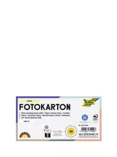   FOLIA Dekorkarton, 2 oldalas, A4, 300 g, 50 lap, FOLIA, fehér