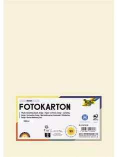   FOLIA Dekorkarton, 2 oldalas, A4, 300 g, 50 lap, FOLIA, bézs