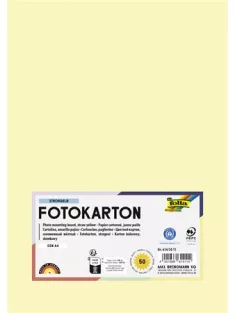   FOLIA Dekorkarton, 2 oldalas, A4, 300 g, 50 lap, FOLIA, szalmasárga