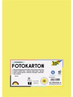   FOLIA Dekorkarton, 2 oldalas, A4, 300 g, 50 lap, FOLIA, citromsárga