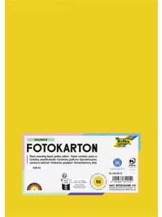   FOLIA Dekorkarton, 2 oldalas, A4, 300 g, 50 lap, FOLIA, aranysárga
