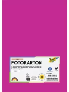   FOLIA Dekorkarton, 2 oldalas, A4, 300 g, 50 lap, FOLIA, rózsaszín