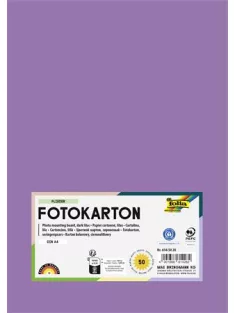   FOLIA Dekorkarton, 2 oldalas, A4, 300 g, 50 lap, FOLIA, sötét orgonalila