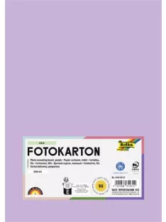   FOLIA Dekorkarton, 2 oldalas, A4, 300 g, 50 lap, FOLIA, halvány orgonalila