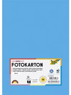   FOLIA Dekorkarton, 2 oldalas, A4, 300 g, 50 lap, FOLIA, óceánkék