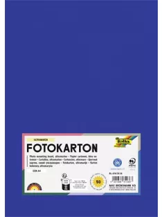   FOLIA Dekorkarton, 2 oldalas, A4, 300 g, 50 lap, FOLIA, mélykék