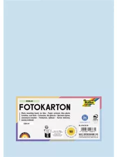   FOLIA Dekorkarton, 2 oldalas, A4, 300 g, 50 lap, FOLIA, jégkék