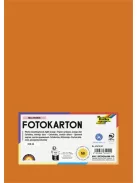 FOLIA Dekorkarton, 2 oldalas, A4, 300 g, 50 lap, FOLIA, világosnarancs