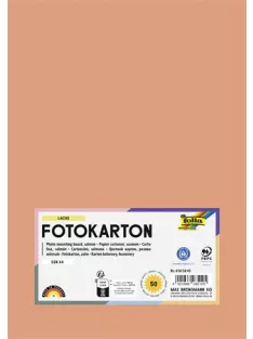   FOLIA Dekorkarton, 2 oldalas, A4, 300 g, 50 lap, FOLIA, lazacszínű