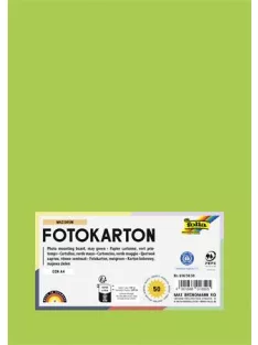   FOLIA Dekorkarton, 2 oldalas, A4, 300 g, 50 lap, FOLIA, tavaszzöld