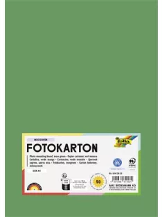   FOLIA Dekorkarton, 2 oldalas, A4, 300 g, 50 lap, FOLIA, mohazöld