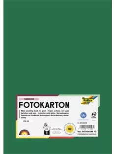   FOLIA Dekorkarton, 2 oldalas, A4, 300 g, 50 lap, FOLIA, fenyőzöld