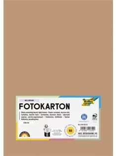   FOLIA Dekorkarton, 2 oldalas, A4, 300 g, 50 lap, FOLIA, világosbarna