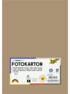 FOLIA Dekorkarton, 2 oldalas, A4, 300 g, 50 lap, FOLIA, őzbarna