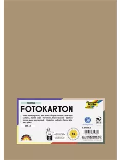   FOLIA Dekorkarton, 2 oldalas, A4, 300 g, 50 lap, FOLIA, őzbarna