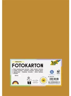   FOLIA Dekorkarton, 2 oldalas, A4, 300 g, 50 lap, FOLIA, terrakotta